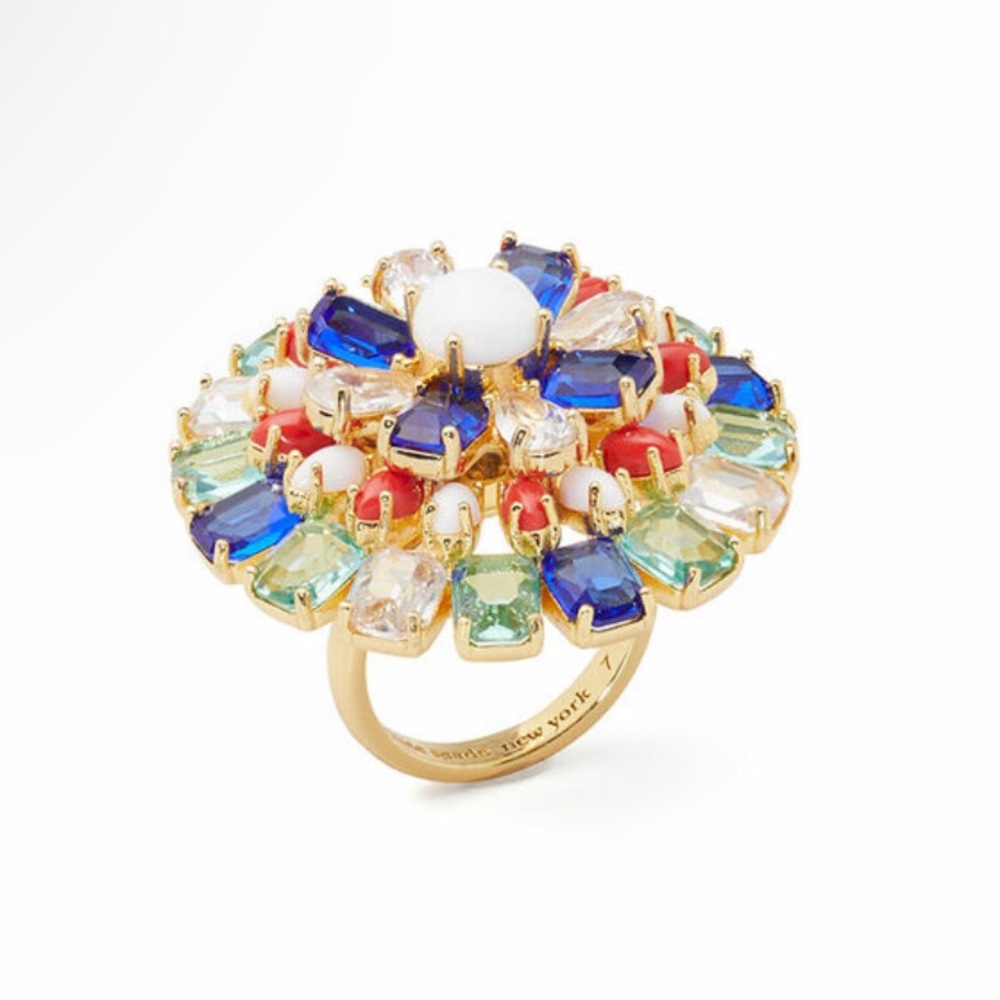 Kate Spade Fireworks Floral Ring Size 7